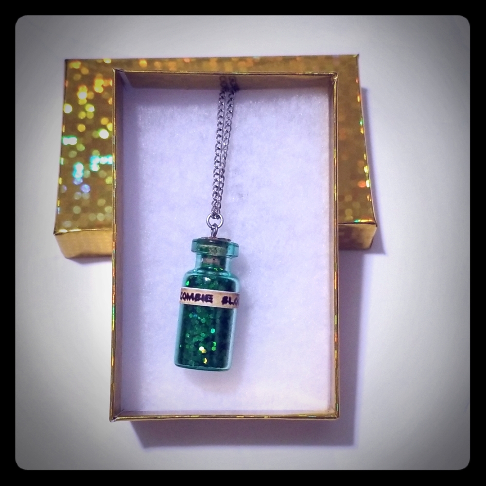 Green Potion Bottle Necklace